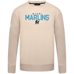 Miami Marlins Levelwear Mandate Carve Tri-Blend Sweatshirt Khaki