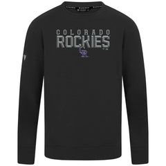 Colorado Rockies Levelwear Mandate Carve Tri-Blend Sweatshirt Black