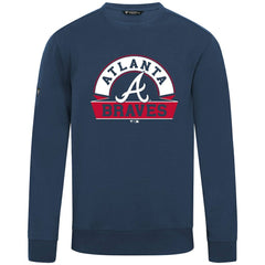 Atlanta Braves Levelwear Zane Banner Arch Sweatshirt Navy