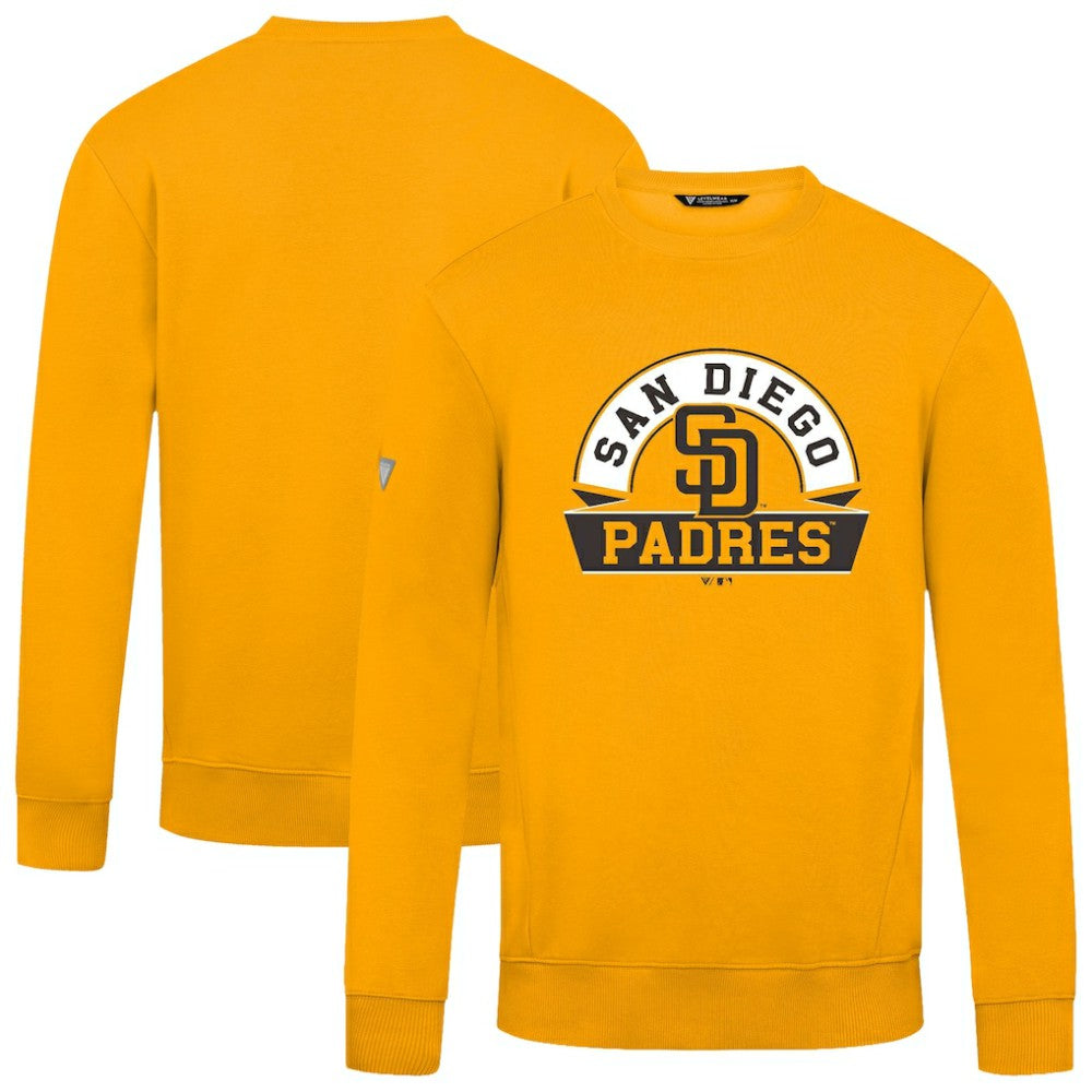 San Diego Padres Levelwear Zane Banner Arch Sweatshirt Gold