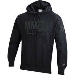 New York Yankees Champion Tonal Reverse Weave Fleece Hoodie Black