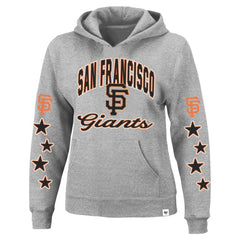 San Francisco Giants Women's Plus Size Starry Eye Hoodie Heather Gray | 47 brand