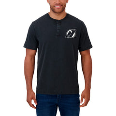New Jersey Devils Darius Rucker Collection by Fanatics Fanatics Fest Washed Henley T-Shirt Black