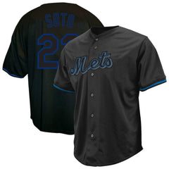 Juan Soto New York Mets Profile Big & Tall Pop Fashion Jersey - Black