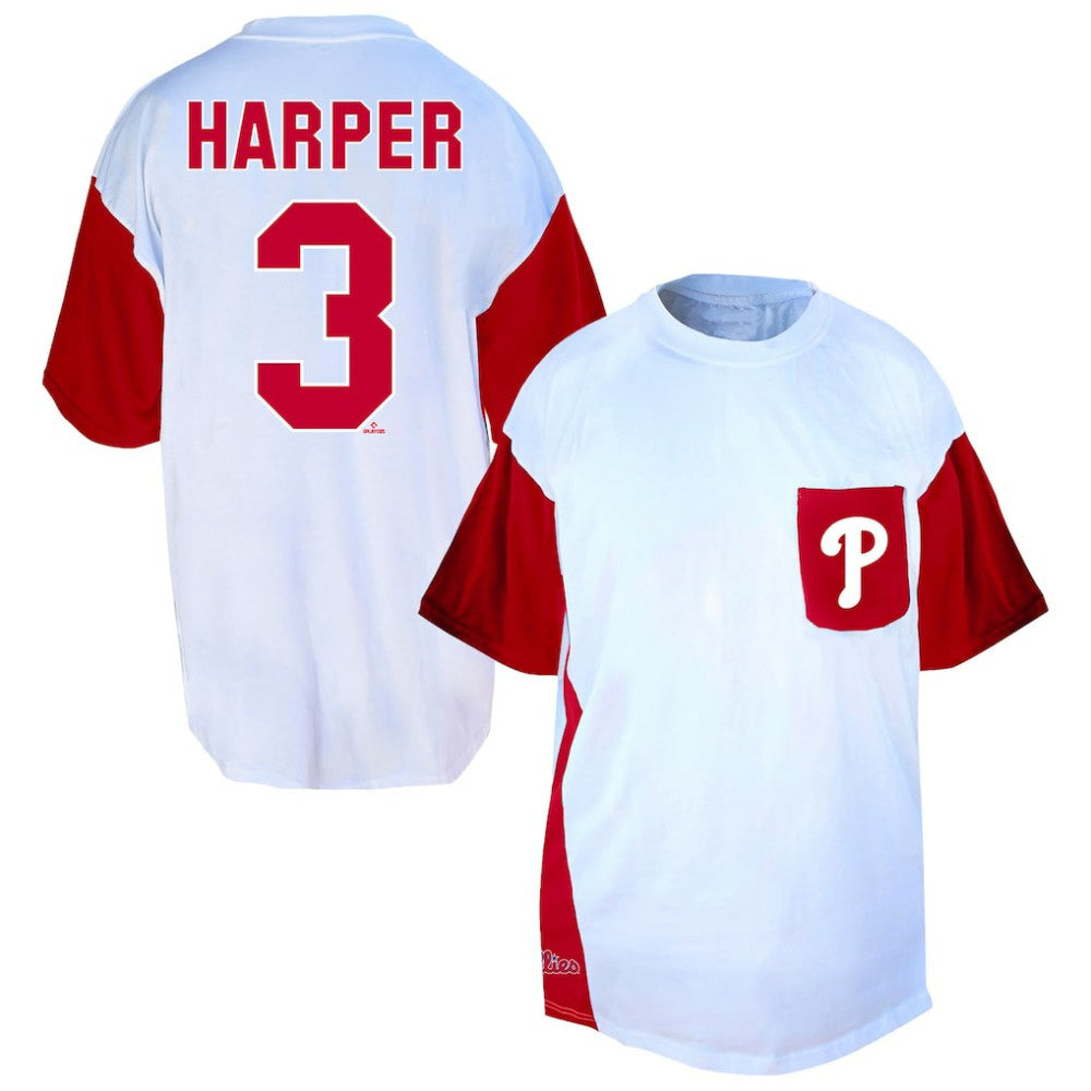 Bryce Harper Philadelphia Phillies Profile Big & Tall Player Name & Number T-Shirt White/Red