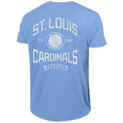 St. Louis Cardinals Champion Vintage 3-Hit Tri-Blend T-Shirt Light Blue