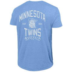 Minnesota Twins Champion Vintage 3-Hit Tri-Blend T-Shirt Light Blue