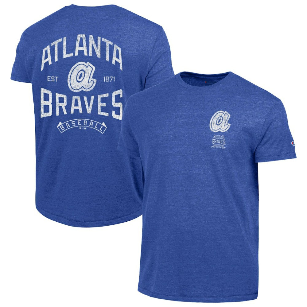 Atlanta Braves Champion Vintage 3-Hit Tri-Blend T-Shirt Royal