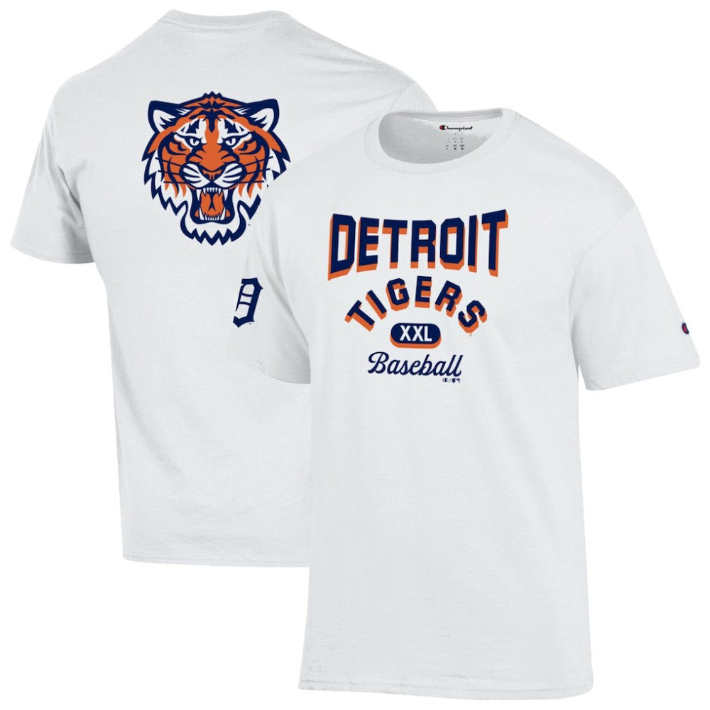 Detroit Tigers Champion 3-Hit Jersey T-Shirt White