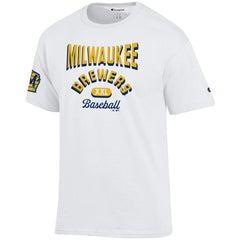 Milwaukee Brewers Champion 3-Hit Jersey T-Shirt White
