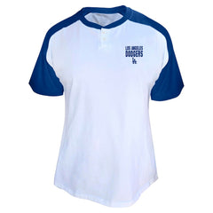 Shohei Ohtani Los Angeles Dodgers Profile Women's Plus Size Name & Number Raglan Henley T-Shirt White