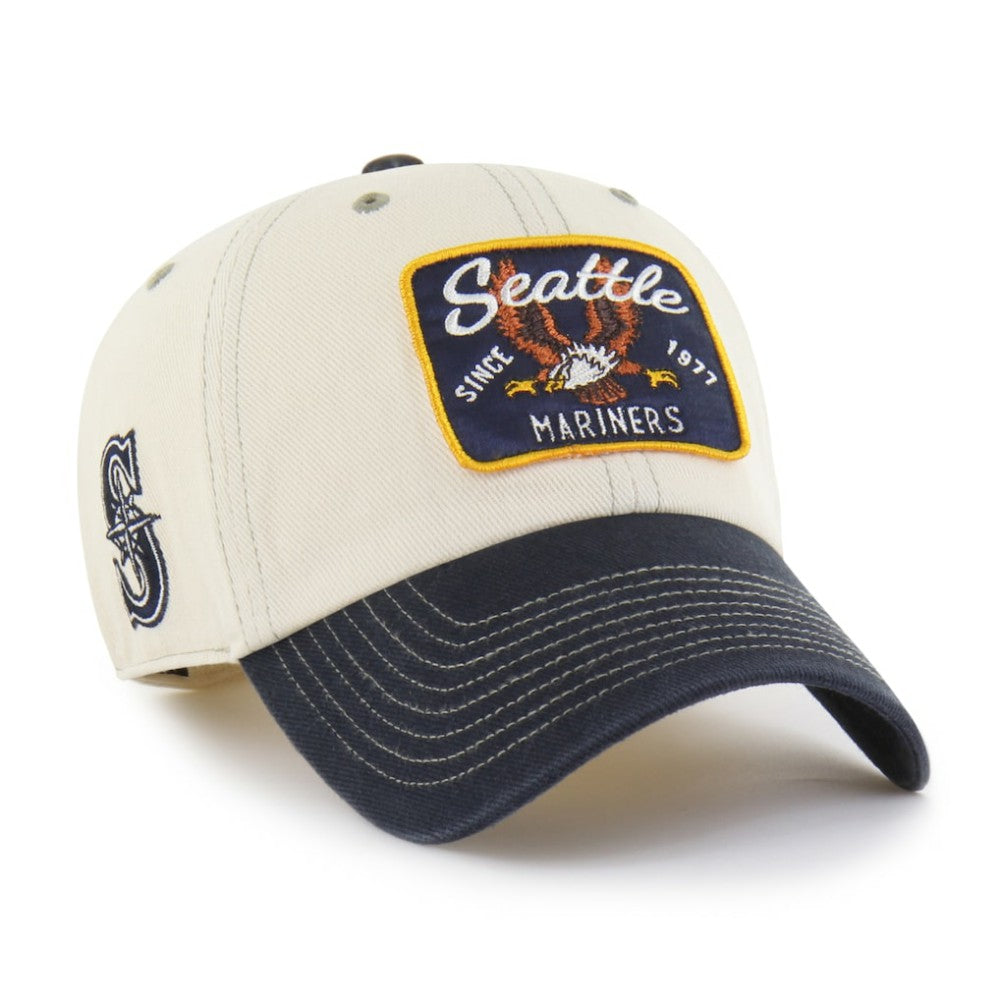 Seattle Mariners Keepsake Collection Clean Up Adjustable Hat Natural/Navy | 47 brand