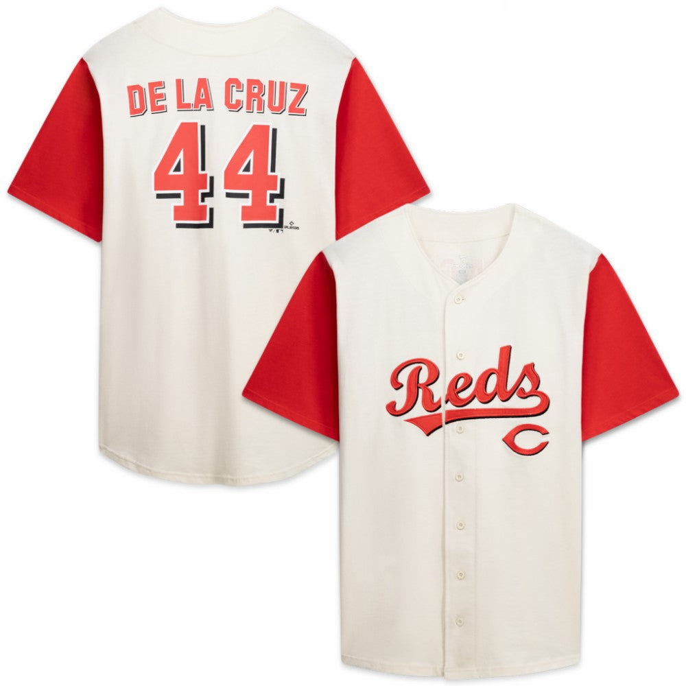 Cincinnati Reds Profile Big & Tall Two-Color Fashion Jersey - Cream/Red