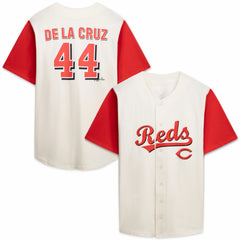 Cincinnati Reds Profile Big & Tall Two-Color Fashion Jersey - Cream/Red