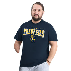 Milwaukee Brewers G-III Sports by Carl Banks Adaptive Classic Team Spirit T-Shirt Navy