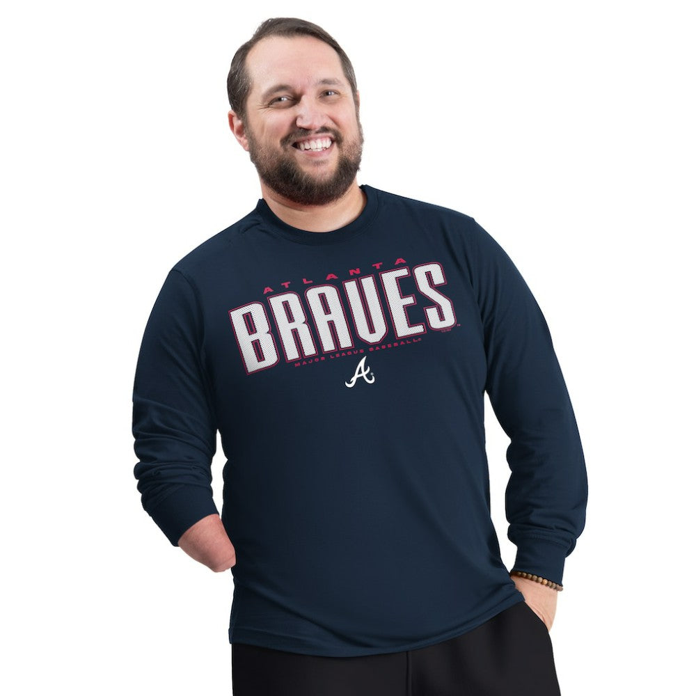 Atlanta Braves G-III Sports by Carl Banks Adaptive Long Sleeve T-Shirt Navy