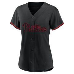 Bryce Harper Philadelphia Phillies Profile Women's Plus Size Player Name & Number Fashion Jersey - Black