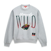 Minnesota Wild Mitchell & Ness Women's Hockey Night Sweatshirt Heather Gray
