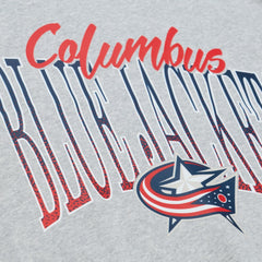 Columbus Blue Jackets Mitchell & Ness Women's Hockey Night Sweatshirt Heather Gray