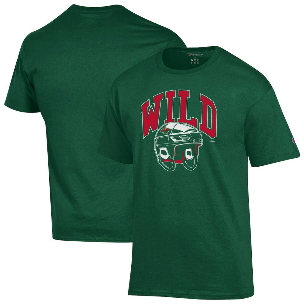 Minnesota Wild Champion Helmet T-Shirt Green
