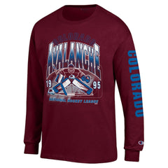 Colorado Avalanche Champion Long Sleeve Jersey T-Shirt Burgundy