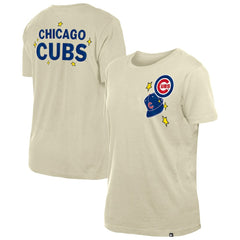 Chicago Cubs Women's Stars & Cap T-Shirt Cream | New Era