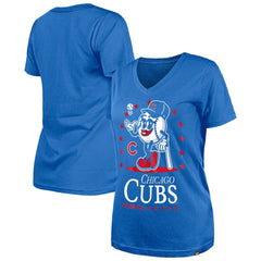 Chicago Cubs Women's Little Miss 2 V-Neck T-Shirt Royal | New Era