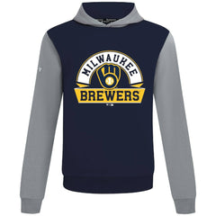Milwaukee Brewers Levelwear Throwback Ultimate Banner Arch Hoodie Navy