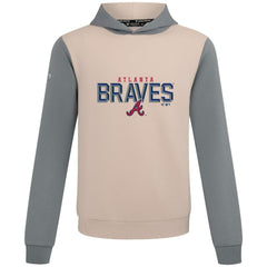 Atlanta Braves Levelwear Throwback Carve Ultimate Hoodie Sand