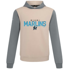 Miami Marlins Levelwear Throwback Carve Ultimate Hoodie Sand