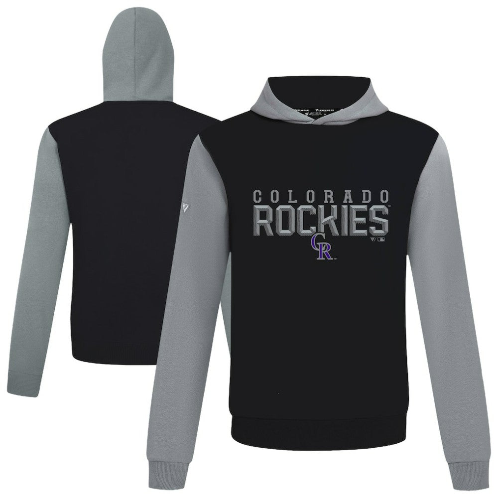 Colorado Rockies Levelwear Throwback Carve Ultimate Hoodie Black