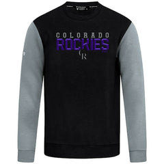 Colorado Rockies Levelwear Throwback Ultimate Carve Sweatshirt Black