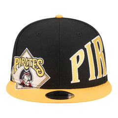 Pittsburgh Pirates Stretched Two-Tone 9FIFTY Adjustable Hat Black/Gold | New Era