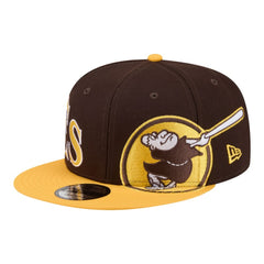 San Diego Padres Stretched Two-Tone 9FIFTY Adjustable Hat Brown/Gold | New Era