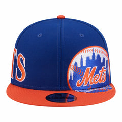 New York Mets Stretched Two-Tone 9FIFTY Adjustable Hat Royal/Orange | New Era