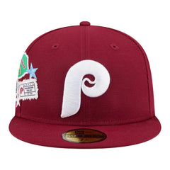 Philadelphia Phillies City Patch 59FIFTY Fitted Hat Burgundy | New Era