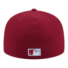 Philadelphia Phillies City Patch 59FIFTY Fitted Hat Burgundy | New Era