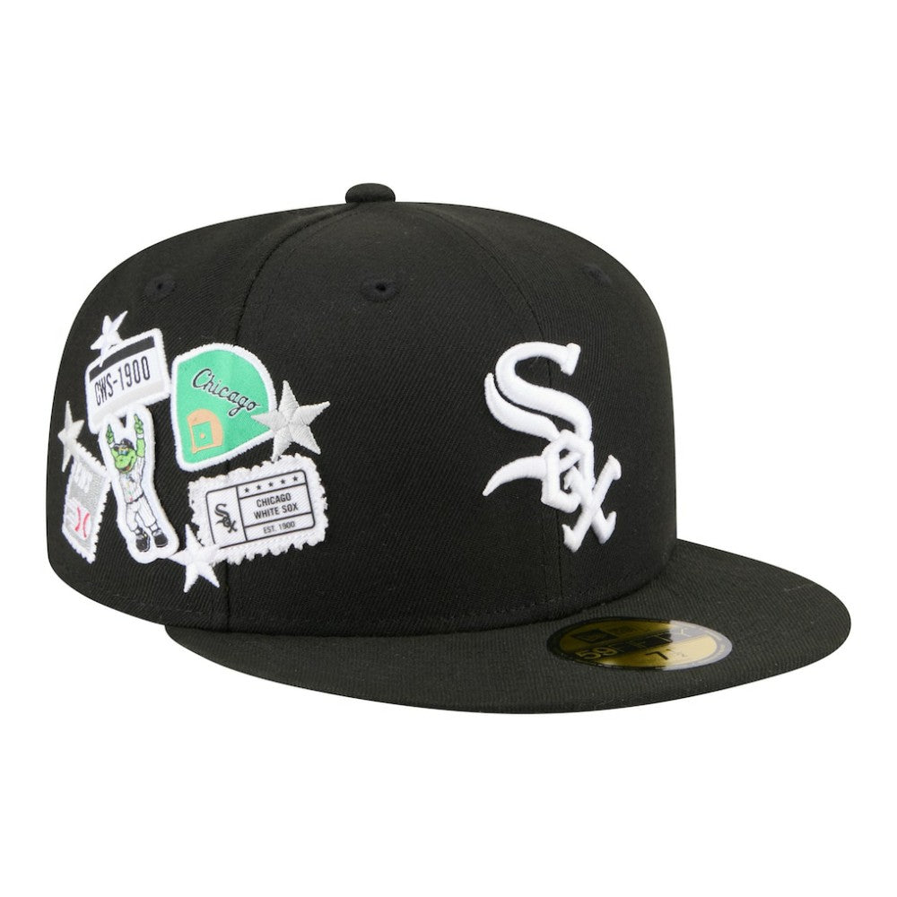 Chicago White Sox City Patch 59FIFTY Fitted Hat Black | New Era