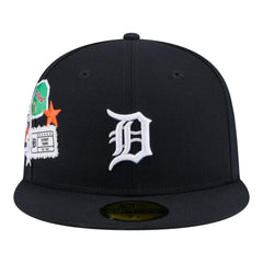 Detroit Tigers City Patch 59FIFTY Fitted Hat Navy | New Era
