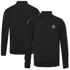 Toronto Maple Leafs Levelwear Copper Upright Quarter-Zip Pullover Black