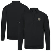 Edmonton Oilers Levelwear Copper Upright Quarter-Zip Pullover Black