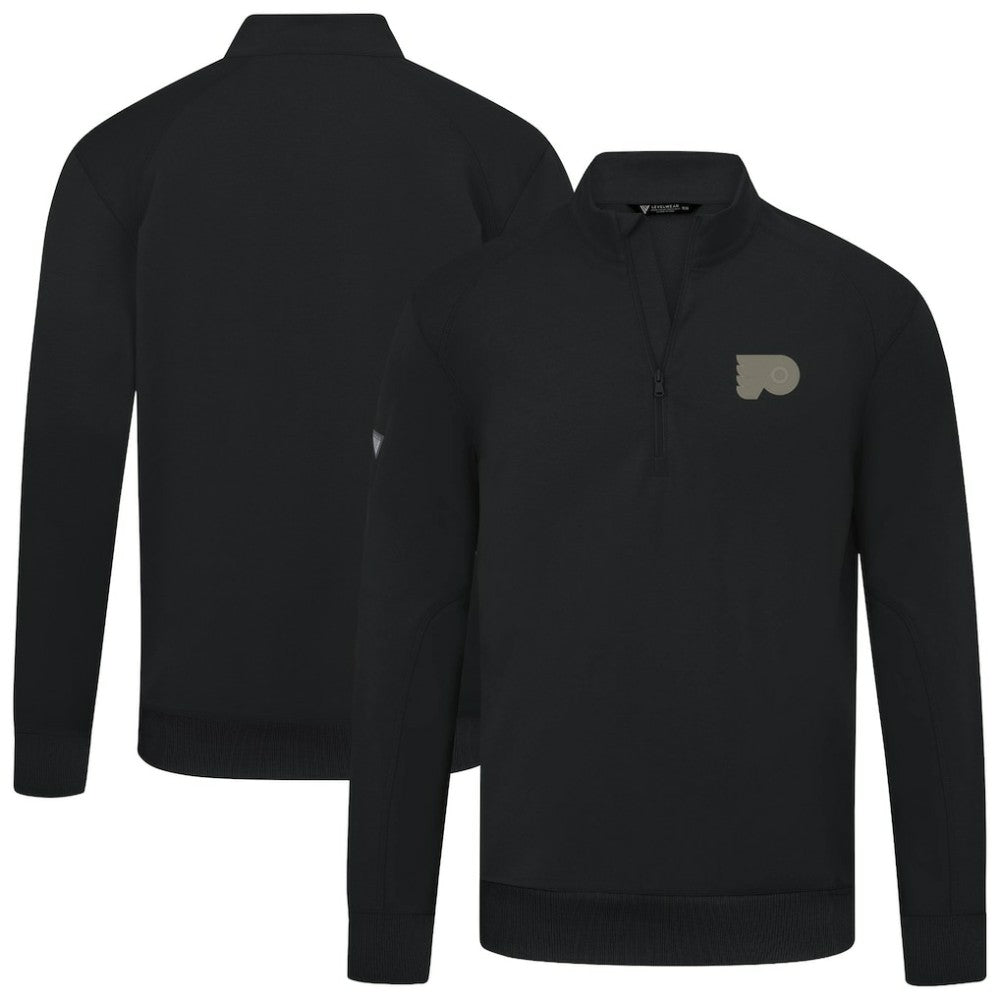 Philadelphia Flyers Levelwear Copper Upright Quarter-Zip Pullover Black