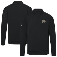 Philadelphia Flyers Levelwear Copper Upright Quarter-Zip Pullover Black