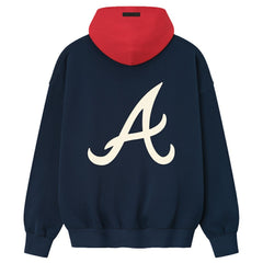Atlanta Braves Fear of God x MLB Sport Fit Hoodie Navy/Red