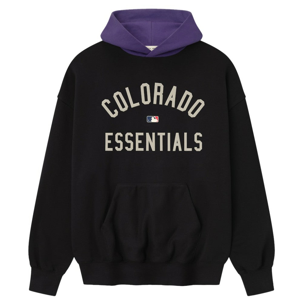 Colorado Rockies Fear of God x MLB Sport Fit Hoodie Heather Black/Purple
