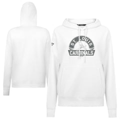St. Louis Cardinals Levelwear Women's Adorn Banner Arch Hoodie White