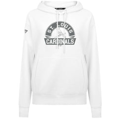 St. Louis Cardinals Levelwear Women's Adorn Banner Arch Hoodie White
