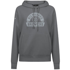 Milwaukee Brewers Levelwear Women's Adorn Banner Arch Hoodie Stone