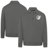 Baltimore Orioles Levelwear Women's Canmore Chenille Logo Quarter-Zip Top Stone