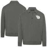 Cleveland Guardians Levelwear Women's Canmore Chenille Logo Quarter-Zip Top Stone